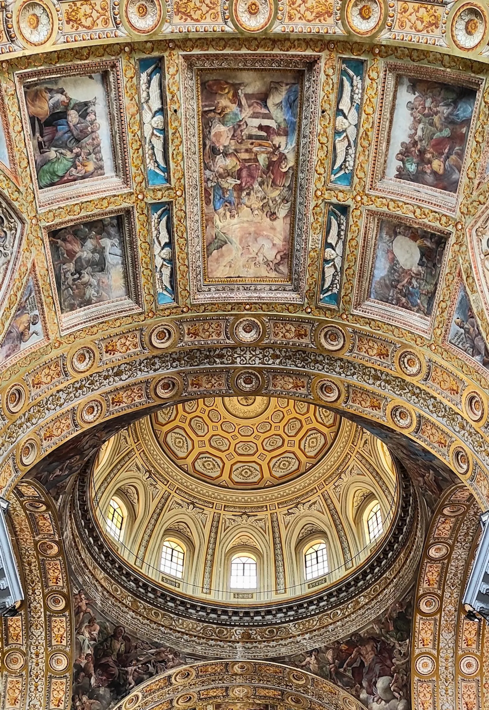 Baroque interior of Gesu Nuovo