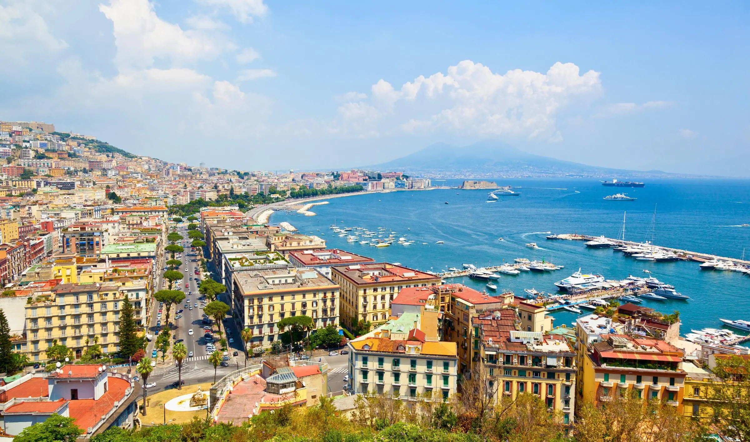 View of the Bay of Naples and Mount Vesuvius from Posillipo Hill